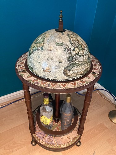 Vintage wine bar antique - wine, globe