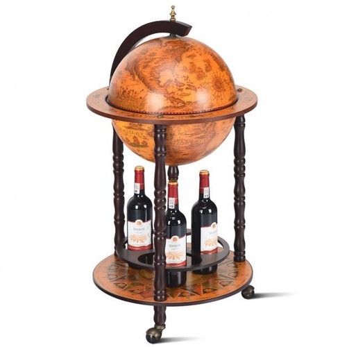 Vintage wine bar antique globe - vintage,